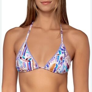 NWT BSwim Bermuda Triangle Women's Swimsuit Bikini Top Portofino Large NEW​